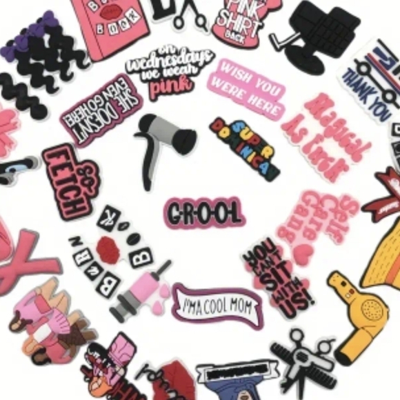 Ten pack assorted variety girly mean girls shoe charms - Picture 6 of 9